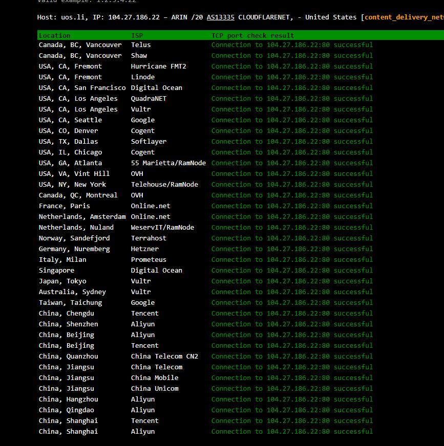如何检测服务器IP或者端口是否正常