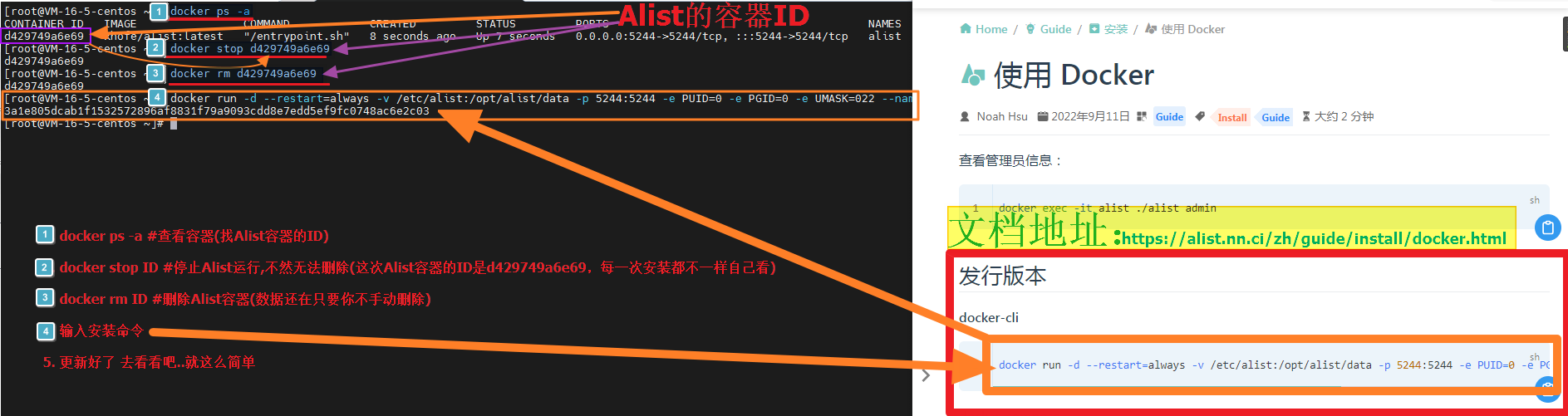 alist如何升级 docker部署如何升级